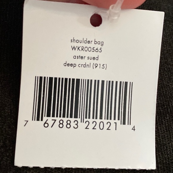 BNWT | Kate Spade “Aster” Shoulder Bag in Deep Cardinal & Stars Canvas Pouch - Picture 8 of 10